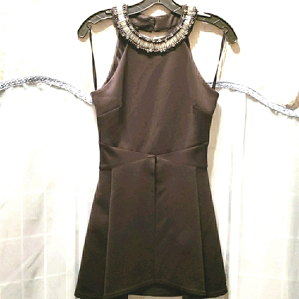 BEBE BLACK SLEEVELESS COCKTAIL DRESS SZ XS